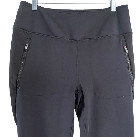 Spyder thick lined black leggings side zipper size xl plus size like new - Picture 4 of 8